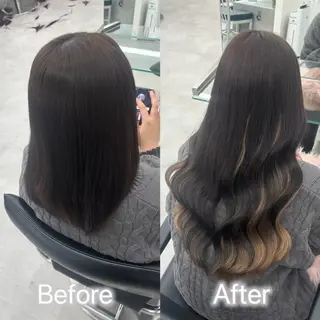 ロング エクステ|カラー| Futaba🎀♡のヘアスタイル