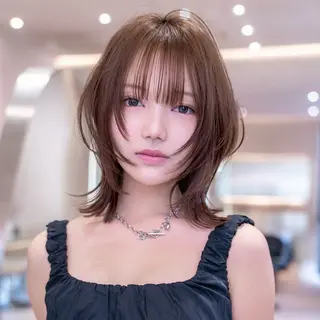 ミディアム 渋谷/韓国レイヤー 艶カラー特化マサキのヘアスタイル