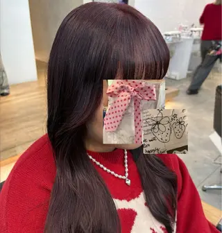 カラー 暖色カラー/ ネイル momo🍀☆*:°のヘアスタイル