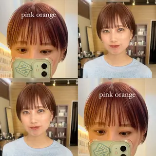 ショート カラー 顔まわり🥨レイヤー /透明感/水口舞奈のヘアスタイル
