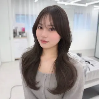 ロング カラー 韓国レイヤー× 顔まわり🕊️テルのヘアスタイル