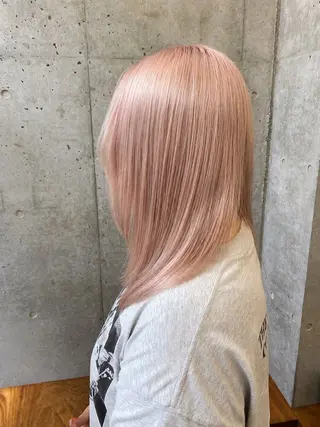 セミロング カラー 🌈艶ハイトーン特化 🌈NOZOMUのヘアスタイル