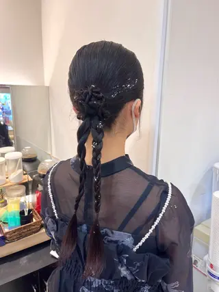 ロング ヘアアレンジ 暖色カラー💖/ アレンジ🎀/YUIのヘアスタイル