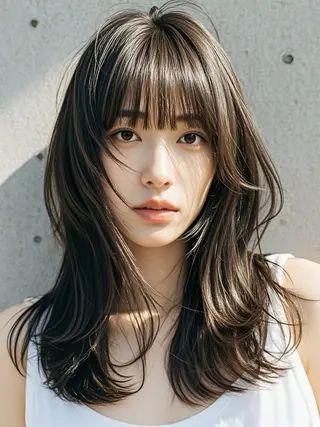 ロング ウルフカット 811 大阪梅田 ウルフのヘアスタイル