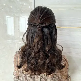 セミロング ヘアアレンジ あみ/暗髪オリ ーブ特化🍃髪質改善のヘアスタイル