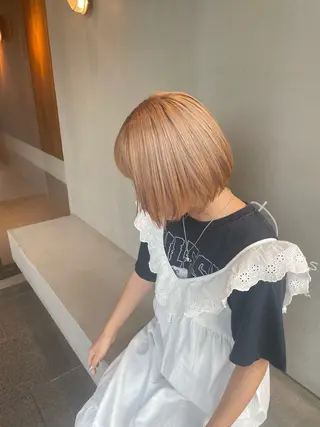 ミディアム カラー ハイトーンカラー♡ yuのヘアスタイル