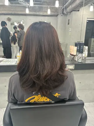 セミロング パーマ Endearing 🌟銀座のヘアスタイル