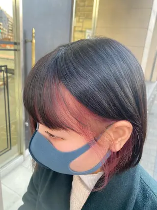 ショート カラー ヘアアレンジ TSUNA 🌙 Lim 五反田のマツエク・マツパデザイン