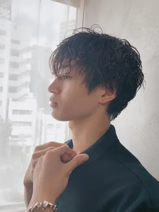 パーマ ボブパーマコテ巻き風 パーマNo1深江秀平のヘアスタイル