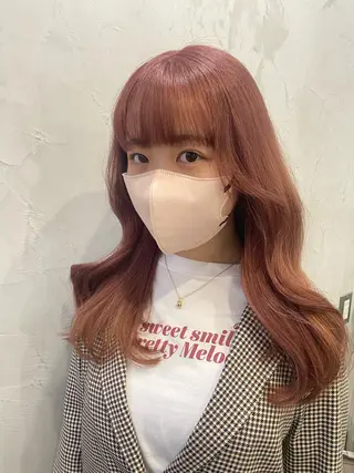 セミロング カラー 佐伯 鼓乃美のヘアスタイル