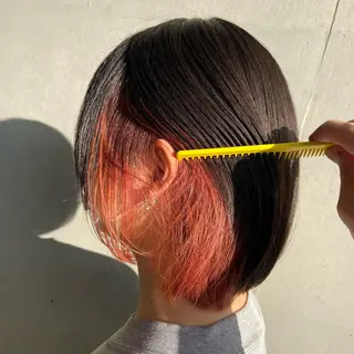 ショート カラー 💜推しインナー カラー/菊池柊真💜のヘアスタイル