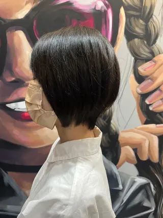 ショート カラー パーマ ヘアアレンジ メンズ キッズ ネイル マツエク・マツパ アイブロウ 久木原 ゆりのヘアスタイル