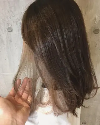 ミディアム カラー 田室 和幸 河原町のヘアスタイル
