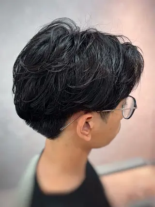 ショート パーマ メンズ メンズパーマ 橋本貴志ブリーチのヘアスタイル