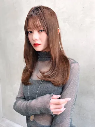 ロング カラー 🦋韓国/暖色カラー RENA🦋のヘアスタイル