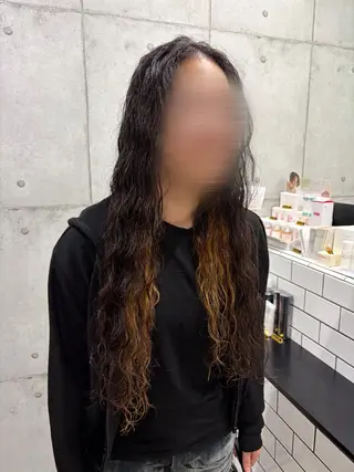 ロング パーマ モデル募集 リナ⚡️newi池袋のヘアスタイル