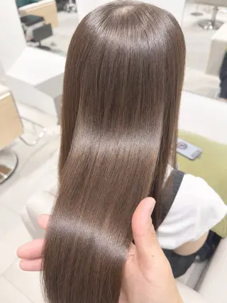 セミロング カラー 柳澤 武宏のヘアスタイル