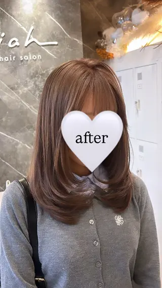 カラー 韓国レイヤー艶カラー ブリーチ otohaのヘアスタイル