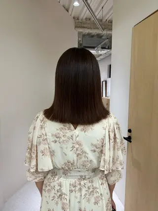 ミディアム 田中 樹奈のヘアスタイル