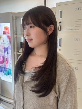 ロング カラー にゅーかわいいヘア♡ おがわゆいり౨ৎのヘアスタイル
