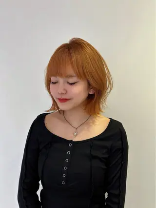 ミディアム カラー 若松 心和のヘアスタイル