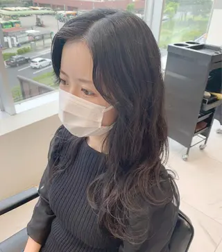 セミロング カラー minami🪷 暖色カラーのヘアスタイル