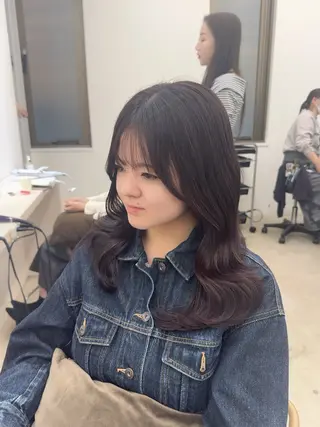 ロング 韓国風cut/ 縮毛矯正/正岡幹康のヘアスタイル