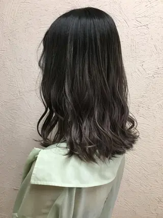ミディアム カラー 清村 和音のヘアスタイル