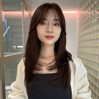 ロング カラー 透明感/レイヤー /ボブ/本田 聖のヘアスタイル