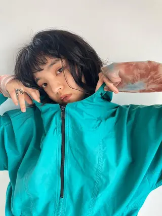 ミディアム カラー パーマ honen hairのヘアスタイル