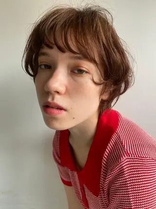ショート カラー パーマ CEINE【セーヌ】 三軒茶屋のヘアスタイル