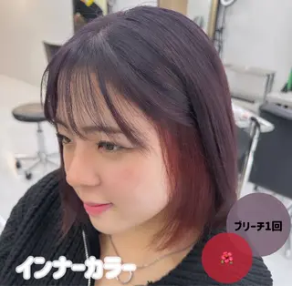 カラー 🍊暖色/ボブ chihiro🌼ོのヘアスタイル