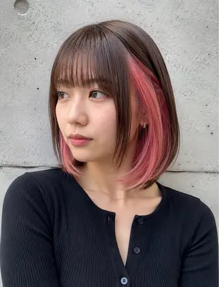 ミディアム カラー 似合わせ×ケア 質感🫧シオンのヘアスタイル
