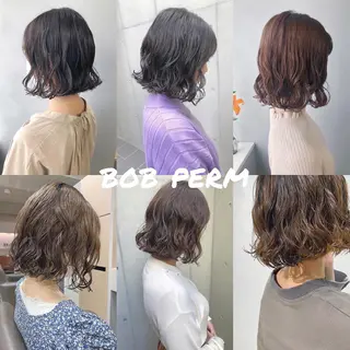 ショート パーマ ボブパーマコテ巻き風 パーマNo1深江秀平のヘアスタイル