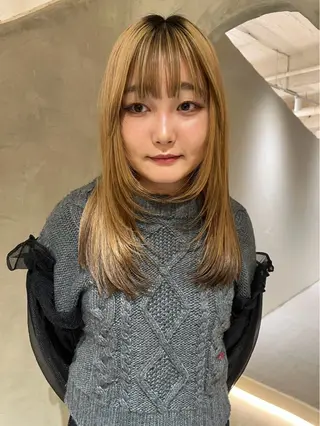 ロング 横浜/メンズカット 曲がる縮毛矯正のヘアスタイル
