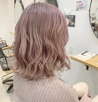 ミディアム カラー ハイトーンカラー♡ yuのヘアスタイル