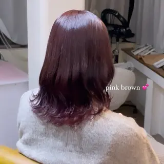 セミロング カラー Aoi 🎀 Ly hairのヘアスタイル