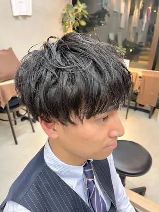 ショート パーマ メンズ 似合わせショート×透 明感/やじまたかしのヘアスタイル