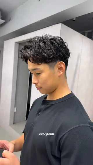 ショート パーマ メンズ ✨評価no.1✨ ヒグチリョウヤ✨のヘアスタイル