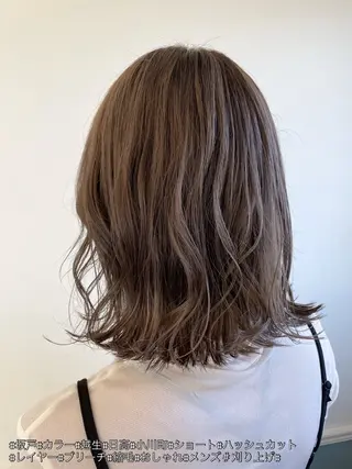 ミディアム カラー ヘアアレンジ 山﨑 優真のヘアスタイル