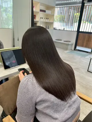 ロング パーマ 絶対可愛い暖色カラー 🌷うる艶🌷結奈✨のヘアスタイル