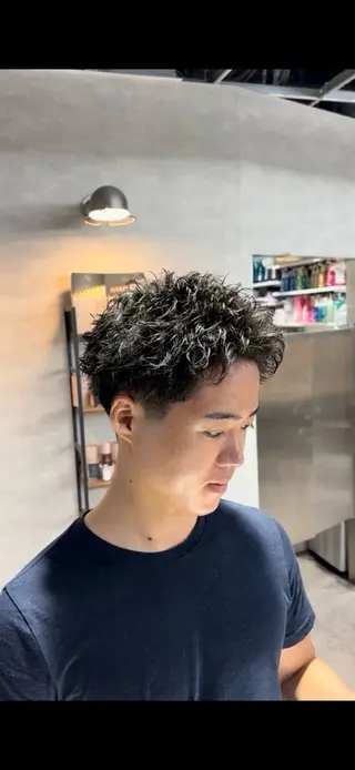 ショート パーマ指名率No1 メンズ特化ケイトのヘアスタイル