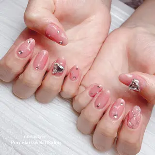 ミディアム 🐾enen style 🐾のネイルデザイン