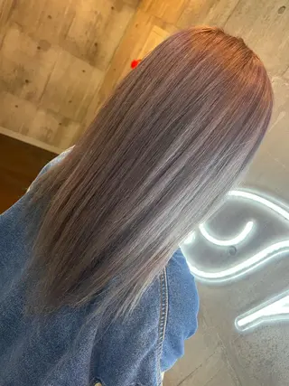 ロング カラー パーマ ヘアアレンジ メンズ キッズ ネイル マツエク・マツパ アイブロウ ミルクティーハイトー ン💖Mikaのヘアスタイル