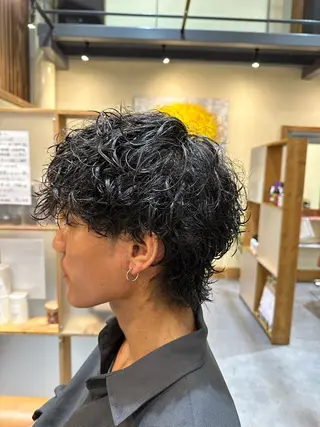 ショート パーマ メンズ パーマ/フェード メンズ特化 松本大輝のヘアスタイル