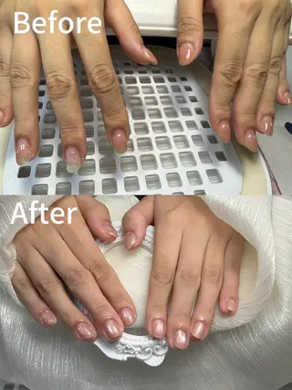 ネイル Yuka 長さ出し&デザインのネイルデザイン