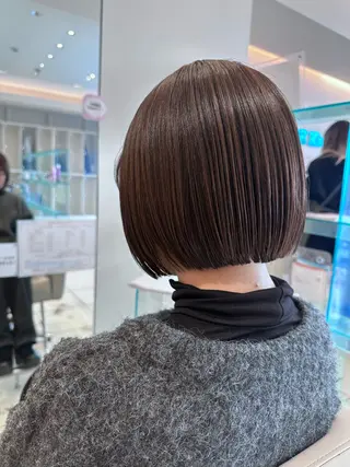 ショート カラー 松下仁美 /ボブ顔周りレイヤーのヘアスタイル
