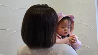 ミディアム 髪質改善＆白髪ぼかし カラー♡店長みやけ♡のヘアスタイル