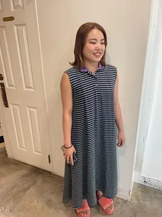 ミディアム カラー MIOベージュカラー 柔らかいカラーのヘアスタイル