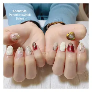 ミディアム ネイル 🐾enen style 🐾のネイルデザイン
